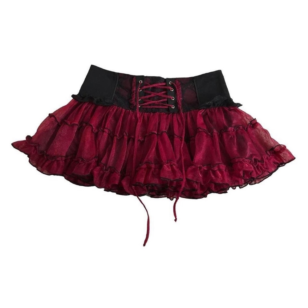 burgundy mesh + lace tripp nyc tutu
